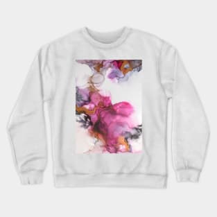 Alcohol ink abstract background. Ink, abstract, sea painting. Colorful liquid ink technique water texture. Crewneck Sweatshirt